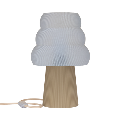 Skandinavische Nachttischlampe GROLA aus PLA