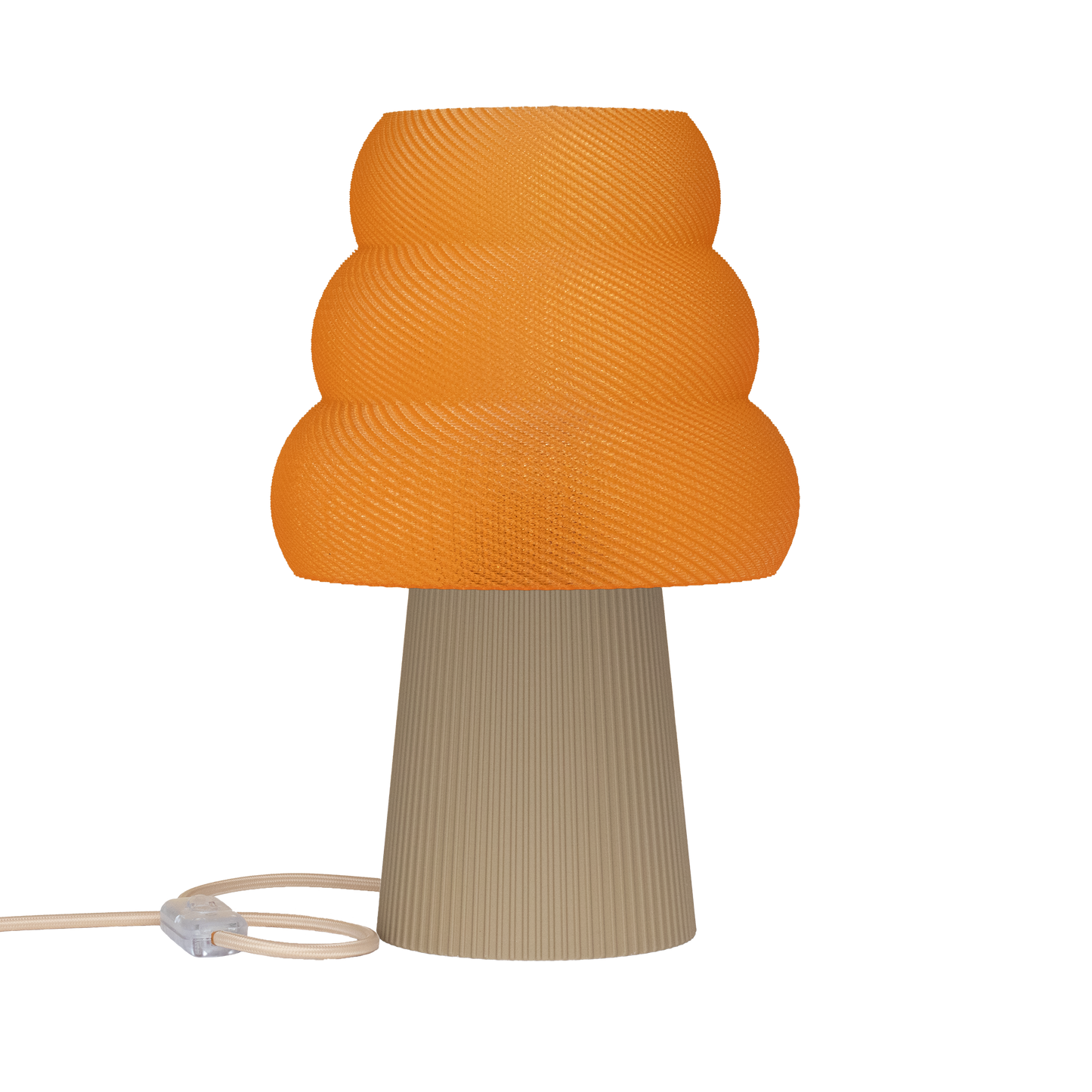 Skandinavische Nachttischlampe GROLA aus PLA