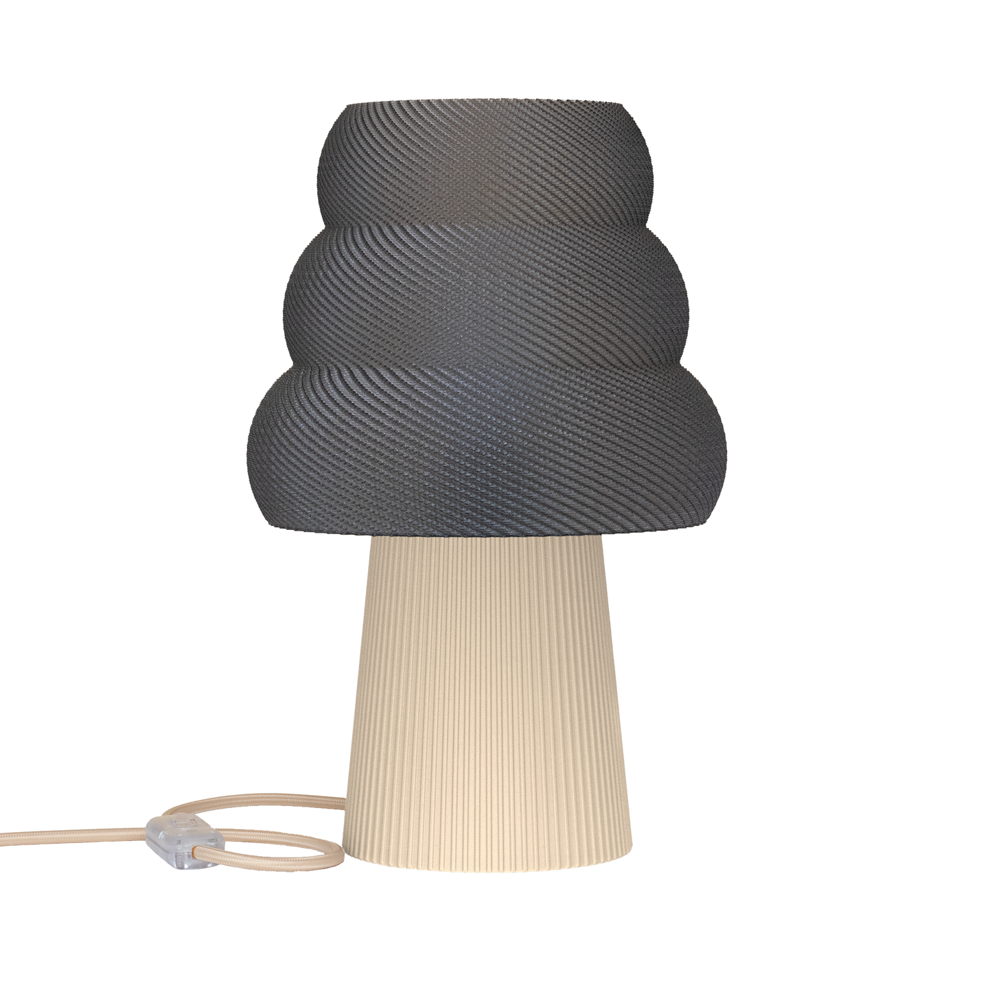 Skandinavische Nachttischlampe GROLA aus PLA